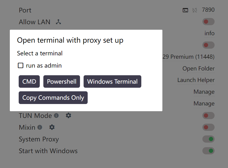 在Clash for Windows中复制终端代理命令-2024-01-10-14-10-03